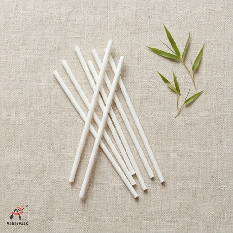8 MM White Paper Straw