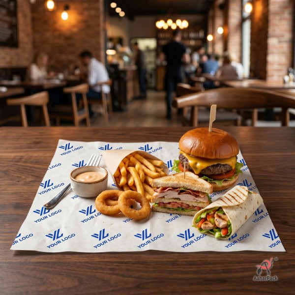 11 x 11 Inch Custom Logo Printed Butter Paper