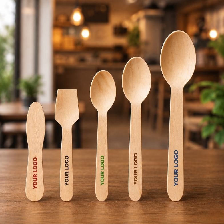 Custom Logo Printed Wooden Spoons