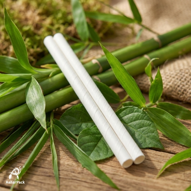 10 MM White Paper Straw